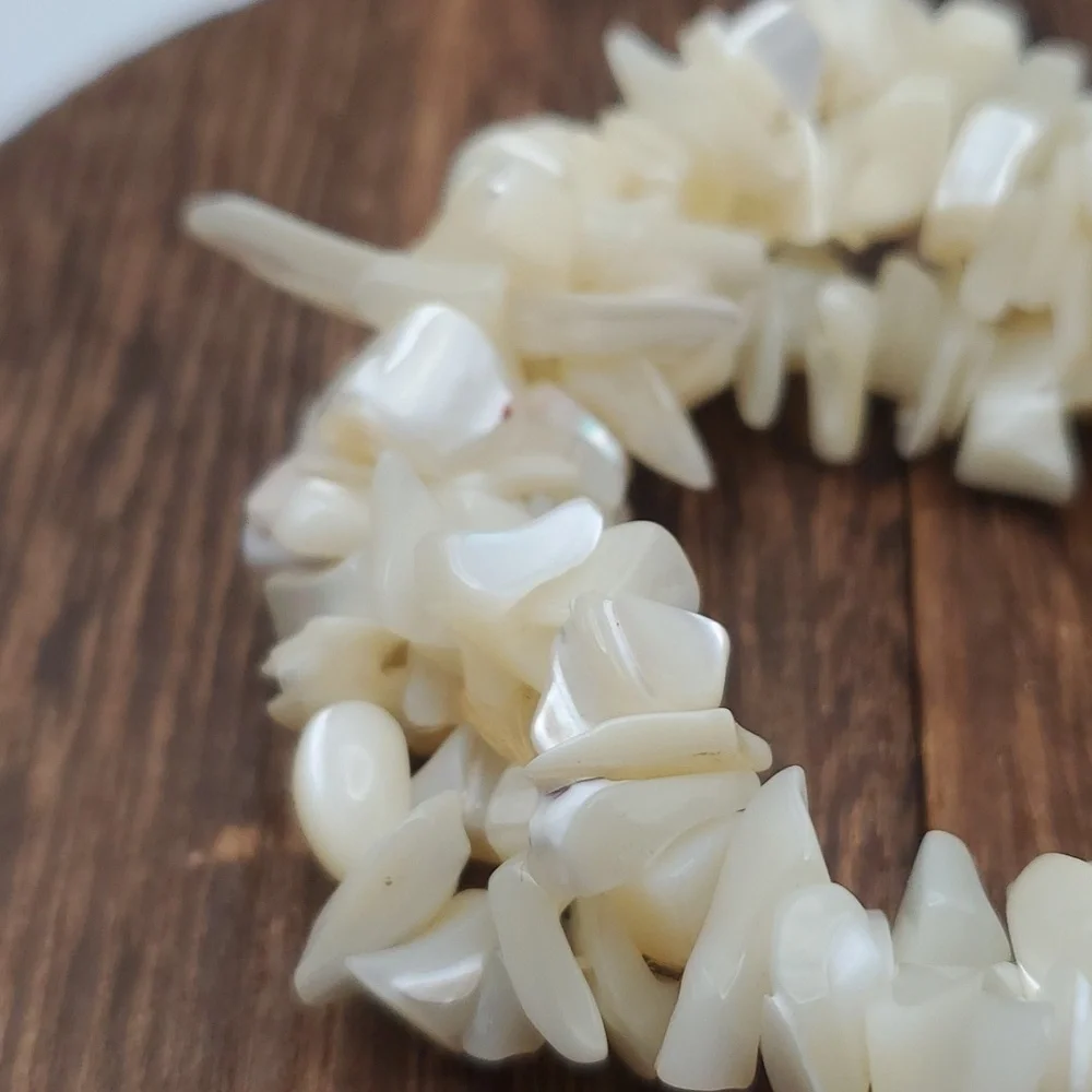 B2235 mother of‎ pearl bridal bohemian chunk bracelet